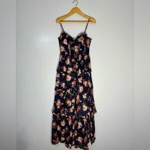 Altar'd State Stellni Floral Tiered Maxi Dress | M